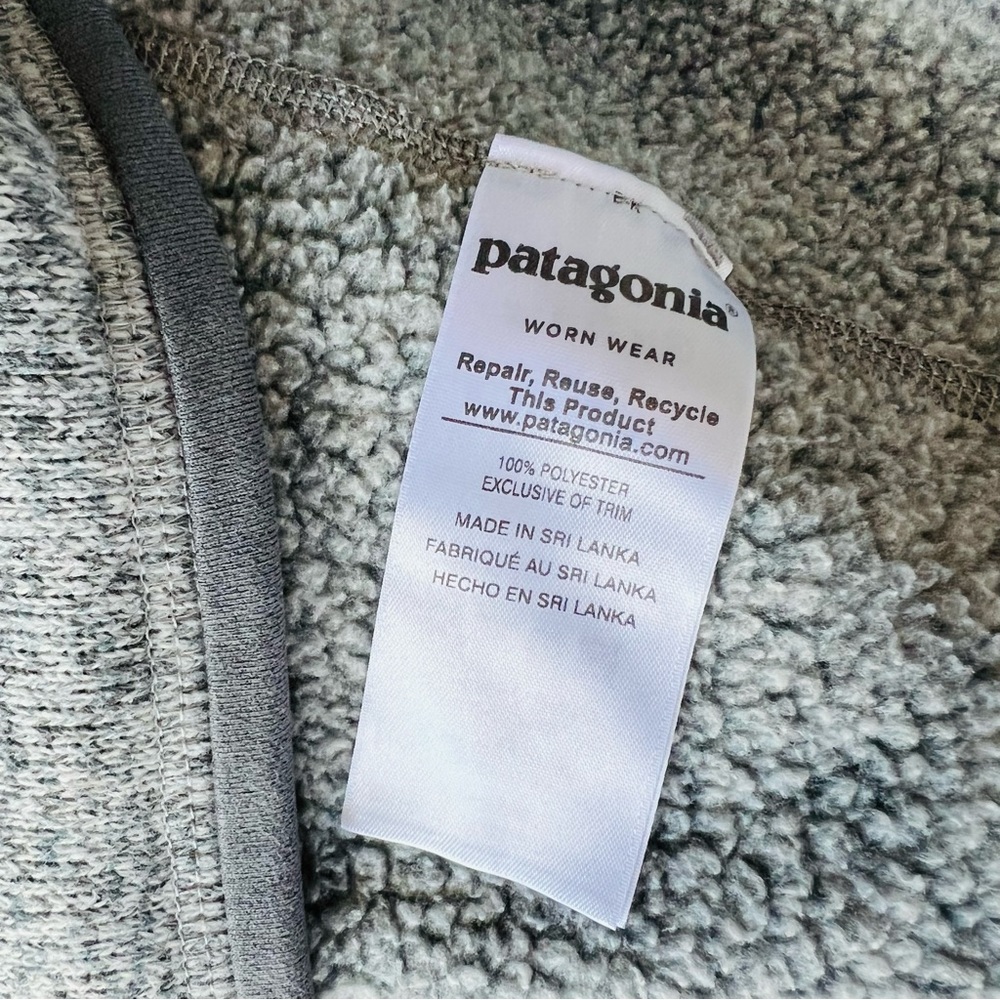Sold-Patagonia worn wear Better Sweater full zip in heather gray - Picture 11 of 11